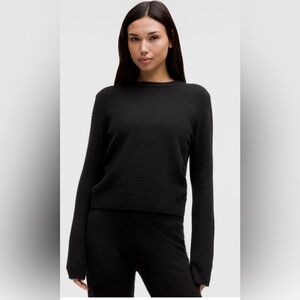 Lululemon alpaca cashmere women’s crew neck sweater black medium 8